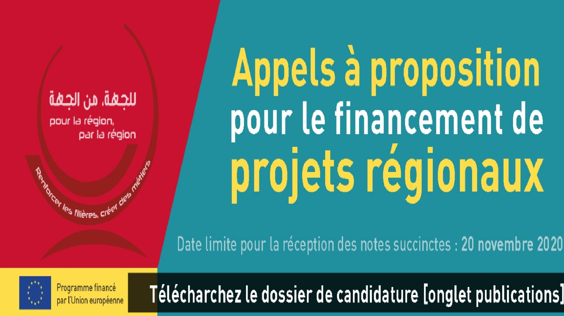 Appel à propositions pour le «financement de projets régionaux» 